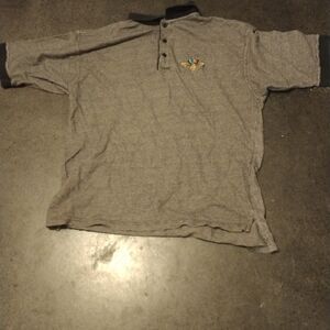 Vintage Indianapolis Motor Speedway Gray Polo Shirt with Embroidered Logo